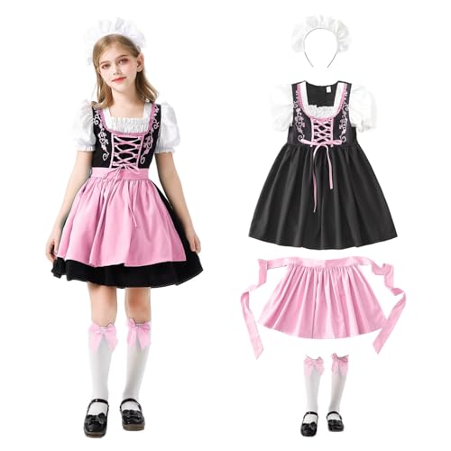 Mjjsk Mädchen Halloween Party Fancy Outfit Bayerisches Oktoberfest Traditionelles Kleid Kinder Deutsches Dirndl Kleid Festival Mode Freizeitkleider, rose, 116 Mjjsk Mädchen Halloween Party Fancy Outfit Bayerisches Oktoberfest Traditionelles Kleid Kinder Deutsches Dirndl Kleid Festival Mode Freizeitkleider, rose, 116 von Mjjsk
