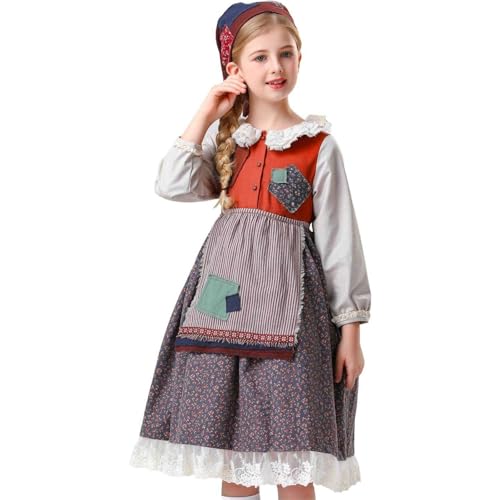 Mjjsk Mädchen Halloween Party Fancy Outfit Deutsches Dirndl Kleid Kinder Bayerisches Oktoberfest Traditionelles Kleid Festival Mode Freizeitkleider, grau, 5-6 Jahre Mjjsk Mädchen Halloween Party Fancy Outfit Deutsches Dirndl Kleid Kinder Bayerisches Oktoberfest Traditionelles Kleid Festival Mode Freizeitkleider, grau, 5-6 Jahre von Mjjsk