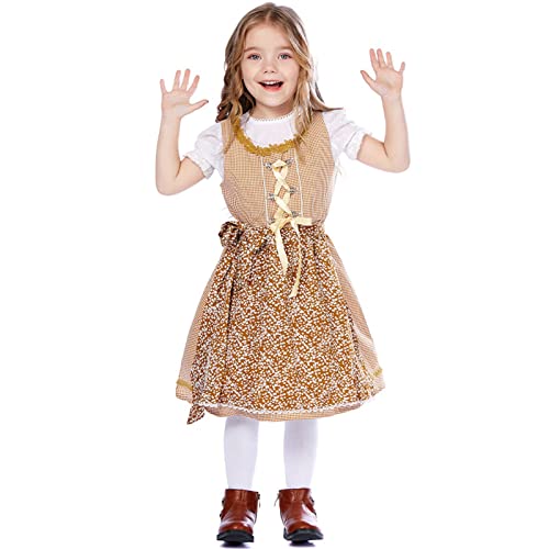 Mjjsk Mädchen Halloween Party Fancy Outfit Deutsches Dirndl Kleid Kinder Bayerisches Oktoberfest Traditionelles Kleid Vintage Mode Freizeitkleider, gelb, 5-6 Jahre Mjjsk Mädchen Halloween Party Fancy Outfit Deutsches Dirndl Kleid Kinder Bayerisches Oktoberfest Traditionelles Kleid Vintage Mode Freizeitkleider, gelb, 5-6 Jahre von Mjjsk
