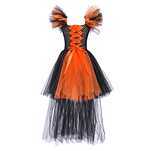 Mjjsk Mädchen Kleid Hexe Halloween Cosplay Gothic Verkleidung Kinder Geburtstag Party Prinzessin Tüll Kleider Karneval Festival Outfits, Orange, 9-10 Jahre Mjjsk Mädchen Kleid Hexe Halloween Cosplay Gothic Verkleidung Kinder Geburtstag Party Prinzessin Tüll Kleider Karneval Festival Outfits, Orange, 9-10 Jahre von Mjjsk