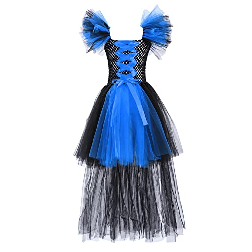 Mjjsk Mädchen Kleid Hexe Halloween Cosplay Gothic Verkleidung Kinder Geburtstag Party Prinzessin Tüll Kleider Karneval Festival Outfits, blau, 9-10 Jahre Mjjsk Mädchen Kleid Hexe Halloween Cosplay Gothic Verkleidung Kinder Geburtstag Party Prinzessin Tüll Kleider Karneval Festival Outfits, blau, 9-10 Jahre von Mjjsk