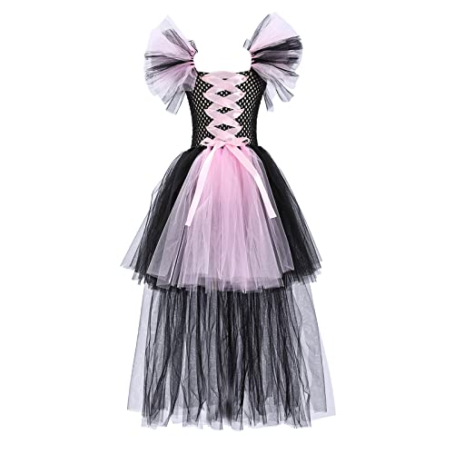 Mjjsk Mädchen Kleid Hexe Halloween Cosplay Gothic Verkleidung Kinder Geburtstag Party Prinzessin Tüll Kleider Karneval Festival Outfits, rose, 7-8 Jahre Mjjsk Mädchen Kleid Hexe Halloween Cosplay Gothic Verkleidung Kinder Geburtstag Party Prinzessin Tüll Kleider Karneval Festival Outfits, rose, 7-8 Jahre von Mjjsk