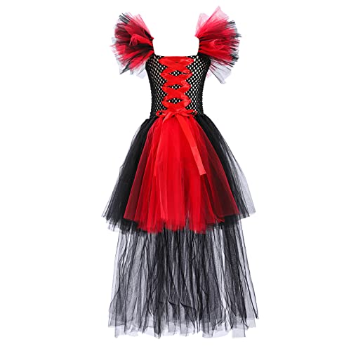 Mjjsk Mädchen Kleid Hexe Halloween Cosplay Gothic Verkleidung Kinder Geburtstag Party Prinzessin Tüll Kleider Karneval Festival Outfits, rot, 9-10 Jahre Mjjsk Mädchen Kleid Hexe Halloween Cosplay Gothic Verkleidung Kinder Geburtstag Party Prinzessin Tüll Kleider Karneval Festival Outfits, rot, 9-10 Jahre von Mjjsk