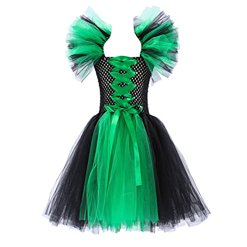 Mjjsk Mädchen Prinzessin Kleid Hexe Halloween Verkleidung Geburtstag Party Cosplay Outfits Kinder Gothic Karneval Festival Tüll Kleider, grün, 2-3 Jahre Mjjsk Mädchen Prinzessin Kleid Hexe Halloween Verkleidung Geburtstag Party Cosplay Outfits Kinder Gothic Karneval Festival Tüll Kleider, grün, 2-3 Jahre von Mjjsk