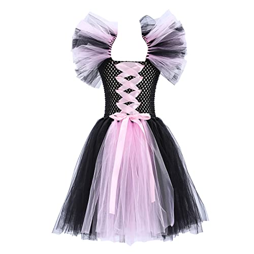 Mjjsk Mädchen Prinzessin Kleid Hexe Halloween Verkleidung Geburtstag Party Cosplay Outfits Kinder Gothic Karneval Festival Tüll Kleider, rose, 4-5 Jahre Mjjsk Mädchen Prinzessin Kleid Hexe Halloween Verkleidung Geburtstag Party Cosplay Outfits Kinder Gothic Karneval Festival Tüll Kleider, rose, 4-5 Jahre von Mjjsk