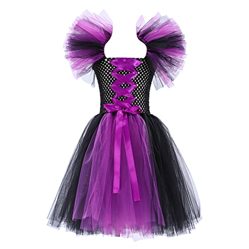 Mjjsk Mädchen Prinzessin Kleid Hexe Halloween Verkleidung Geburtstag Party Cosplay Outfits Kinder Gothic Karneval Festival Tüll Kleider, violett, 140 Mjjsk Mädchen Prinzessin Kleid Hexe Halloween Verkleidung Geburtstag Party Cosplay Outfits Kinder Gothic Karneval Festival Tüll Kleider, violett, 140 von Mjjsk