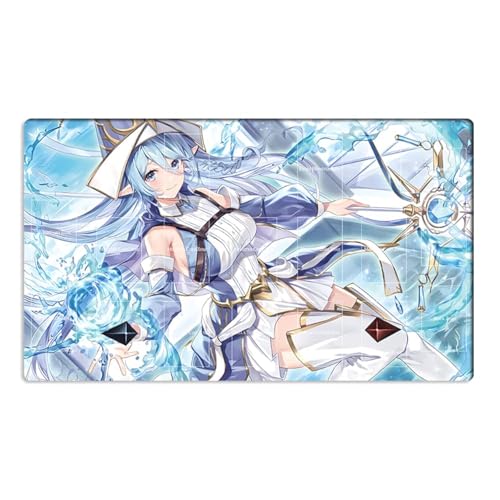 Mlikemat Playmat Aquamancer of The Sanctuary TCG CCG Sammelkartenspiel-Matte mit Zonen und gratis Tasche (ZD039-606-A) von Mlikemat