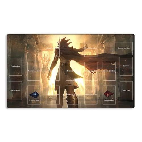 Mlikemat Playmat Atem TCG CCG OCG Sammelkartenspiel-Matte mit Zonen und gratis Tasche (ZD039-989-A) von Mlikemat