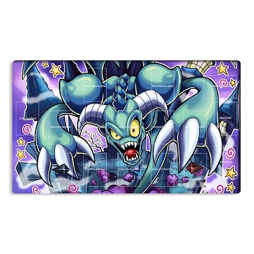 Mlikemat Playmat Toon Summoned Skull TCG CCG OCG Sammelkartenspiel-Matte mit Zonen und gratis Tasche (ZD014-751-A) von Mlikemat