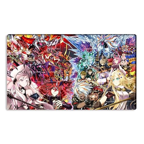 Mlikemat Spielmatte Fallen of Albaz Dogmatika Ecclesia Tri-Brigade Kitt TCG CCG OCG Sammelkartenspielmatte mit Zonen + gratis Tasche (ZD039-150-A) von Mlikemat