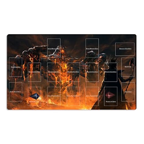 New Mlikemat Playmat Lava Golem Yami Marik TCG CCG OCG Sammelkartenspielmatte mit Zonen + Gratis Tasche (ZD039-434-A) von Mlikemat