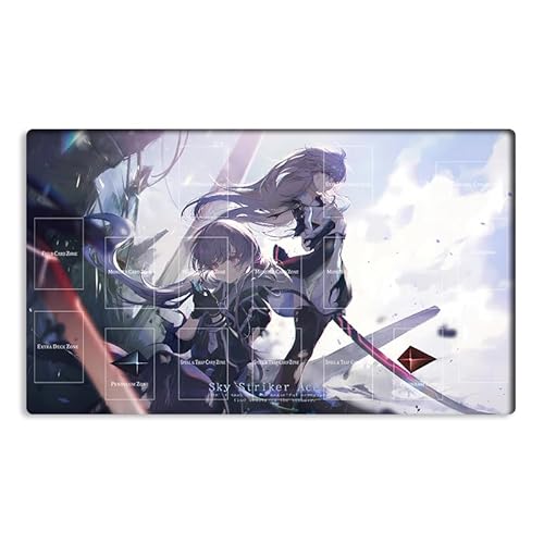 Neue Mlikemat Spielmatte Himmel Striker Ace - Raye & Roze TCG CCG OCG Sammelkartenspielmatte mit Zonen + Gratis Tasche (ZD014-366-A) von Mlikemat