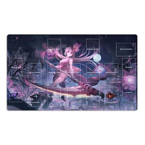 Mlikemat Spielmatte ZD014-775-A Red Blossoms from Underroot, CCG TCG Sammelkartenspielmatte und kostenlose Tasche von Mlikemat