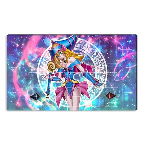 Neue Mlikemat Playmat Dark Magician Girl, TCG CCG OCG Sammelkartenspielmatte mit Zonen + Gratis Tasche (ZD039-555-A) von Mlikemat