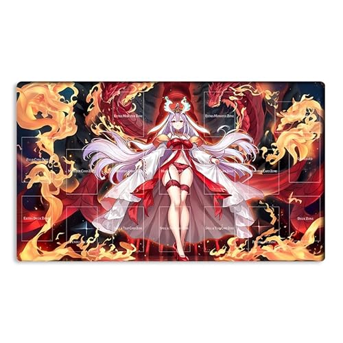 Neue Mlikemat Playmat TCG CCG OCG Sammelkartenspielmatte mit Zonen + gratis Tasche (ZD039-640-A) von Mlikemat