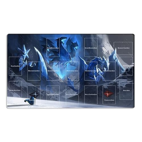 New Yugioh Playmat Trishula Dragon of The Ice Barrier TCG CCG Trading Card Game Mat Free Bag von Mlikemat