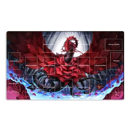 New Yugioh Playmat Black Rose Dragon TCG CCG Trading Card Game Mat Play Pad Free Bag von Mlikemat