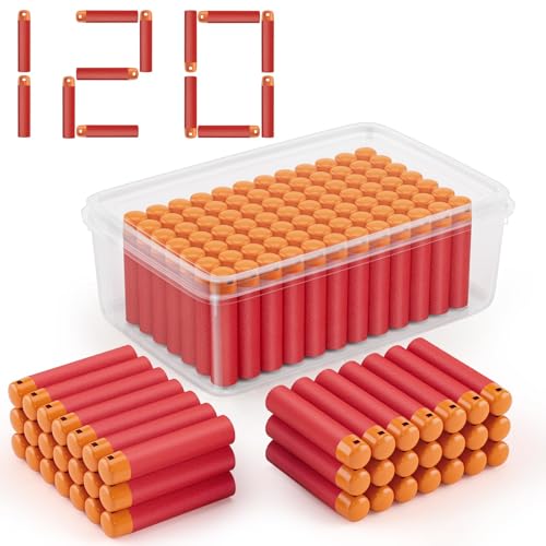 Mega Darts Pfeile fit für Mega Guns, 120 Mega Dart Munition passen für Nerf Mega Guns, Mega Series Blasters, Mega Darts Bulk, Rote Dart Zubehör passen für Nerf Mega Blasters (9,5 x 2 cm, Eimer Beilie) Mega Darts Pfeile fit für Mega Guns, 120 Mega Dart Munition passen für Nerf Mega Guns, Mega Series Blasters, Mega Darts Bulk, Rote Dart Zubehör passen für Nerf Mega Blasters (9,5 x 2 cm, Eimer Beilie) von Mlikero