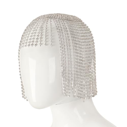 Glitzernde Kopfkette, Hut für Nachtclub, Maskerade, Party, Haarkette, Kopfschmuck, formelle Haarverzierung Glitzernde Kopfkette, Hut für Nachtclub, Maskerade, Party, Haarkette, Kopfschmuck, formelle Haarverzierung von Mllepjdh