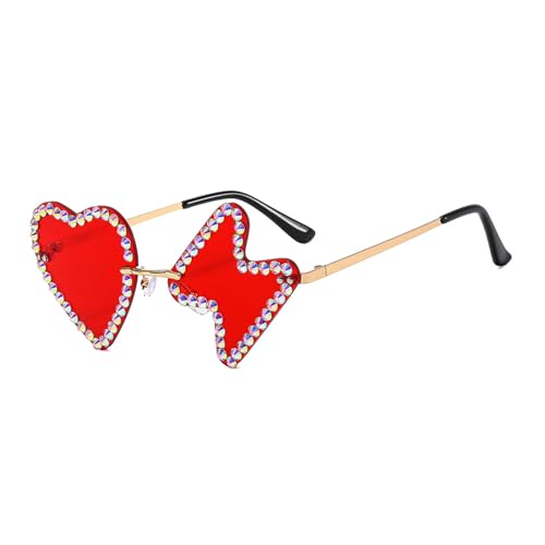 Herzförmiger funkelnder Vintage-Rahmen mit Strasssteinen, Vintage-Brille Herzförmiger funkelnder Vintage-Rahmen mit Strasssteinen, Vintage-Brille von Mllepjdh