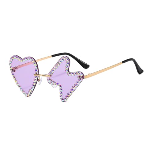 Herzförmiger funkelnder Vintage-Rahmen mit Strasssteinen, Vintage-Brille Herzförmiger funkelnder Vintage-Rahmen mit Strasssteinen, Vintage-Brille von Mllepjdh