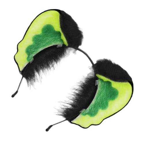 Mllepjdh Animal Cosplay Kostüm Fauxs Pelze Wolf Katzen Füchse Fuzzy Tail Ohren Stirnbänder Halloween Party Kostümzubehör Wolf Katzen Füchse Schwanz von Mllepjdh