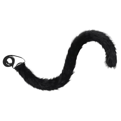 Mllepjdh Animal Cosplay Kostüm Fauxs Pelze Wolf Katzen Füchse Fuzzy Tail Ohren Stirnbänder Halloween Party Kostümzubehör Wolf Katzen Füchse Schwanz von Mllepjdh