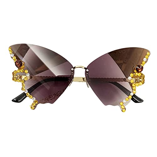 Schmetterling randlos kleines Gesicht Schmetterling Brille Strass Bling Schmetterling Schmetterling randlos kleines Gesicht Schmetterling Brille Strass Bling Schmetterling von Mllepjdh