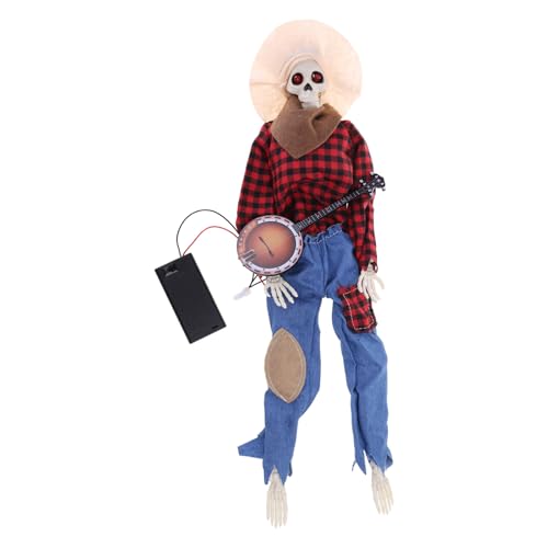 Unheimliches animiertes Banjo-Skelett, Sammlerstück, lustiger Cowboy-Schädel, Statue, mehrsprachiges Banjo-Skelett Unheimliches animiertes Banjo-Skelett, Sammlerstück, lustiger Cowboy-Schädel, Statue, mehrsprachiges Banjo-Skelett von Mllepjdh