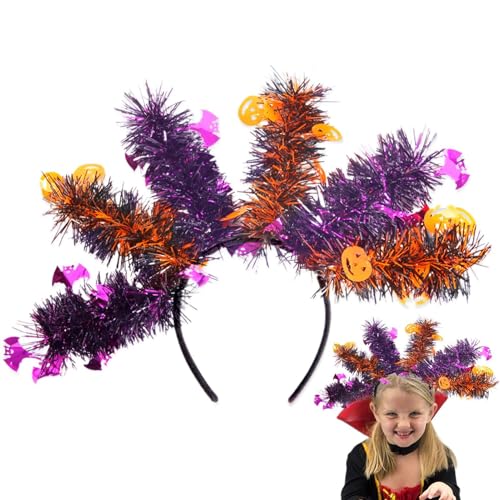 Mlllokfki Halloween Stirnband, Halloween Party Stirnbänder | Geist Skelett Bunte Wollbänder Halloween Haarbänder Party Geschenke Zubehör von Mlllokfki