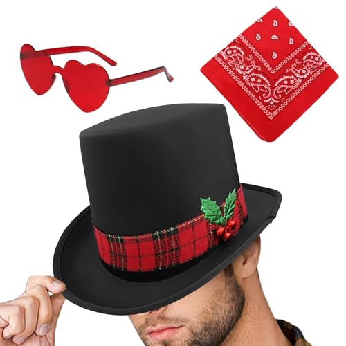 Mlllokfki Santa Cowboy Hat | Christmas Western Hat | Adjustable Santa Hat, Cowboy Holiday Headwear Vintage Bandana Cowgirl Santa Party Hut Cowboy Heart Glasses Santa Cowboy Kostüm Mlllokfki Santa Cowboy Hat | Christmas Western Hat | Adjustable Santa Hat, Cowboy Holiday Headwear Vintage Bandana Cowgirl Santa Party Hut Cowboy Heart Glasses Santa Cowboy Kostüm von Mlllokfki