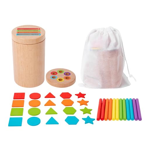 Mlllokfki Wooden Toddler Toys, Preschool Learning Sorting, Beechwood Thinking Toys, Magnetic Lid Toys, Geometric Colored Cubes, Educational Sorting Game, Toddler Skill Development for Kids Mlllokfki Wooden Toddler Toys, Preschool Learning Sorting, Beechwood Thinking Toys, Magnetic Lid Toys, Geometric Colored Cubes, Educational Sorting Game, Toddler Skill Development for Kids von Mlllokfki