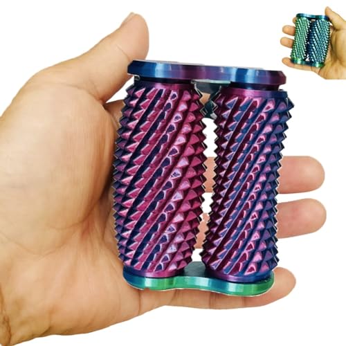 Mlthcig Little Ouchies Zappelspielzeug, Stacheliger Sensorischer Schmerzstimulator Zur Linderung Von Angstzuständen, Doppelachsiges Stimulations-Zappelspielzeug(Blue Purple) von Mlthcig