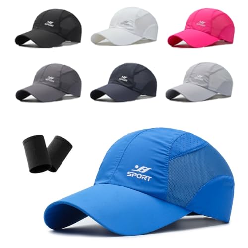 Mlthcig Stead Trekair Sport Cap Breathable Mesh Breathable Hat Quick Dry Cap Built for Men Court Running Tennis Golf(Blue) von Mlthcig