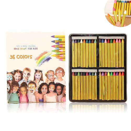 36 Farben Schminkstifte Kit, Abwaschbare Set, Gesichtsfarben, Sicher Und Ungiftig, Einfach Zu Verwenden FüR Geburtstagsfeie/ Fasching/ Weihnachten/ Neujahr 36 Farben Schminkstifte Kit, Abwaschbare Set, Gesichtsfarben, Sicher Und Ungiftig, Einfach Zu Verwenden FüR Geburtstagsfeie/ Fasching/ Weihnachten/ Neujahr von Mmgoqqt