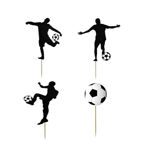 Fussball Cupcake Topper, 45 Stück Glitzer Fussball Cupcake Deko, FußBall Kuchendeko Junge, Für Babyparty Geburtstagsfeie Kuchendekoration Fussball Party Muffin Torten Deko Fussball Cupcake Topper, 45 Stück Glitzer Fussball Cupcake Deko, FußBall Kuchendeko Junge, Für Babyparty Geburtstagsfeie Kuchendekoration Fussball Party Muffin Torten Deko von Mmgoqqt