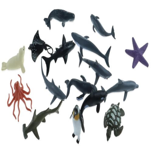 Ozean Meer Tiere Spielzeug, 16 Stück Tiere-Figuren Set Ocean Spielfiguren Spielzeug Meerestier Figuren Tierfigur kleine Tiere Plastiktiere Mini Tiere, Für Kinder Badespielzeug, Lernspielzeug, Cake Top Ozean Meer Tiere Spielzeug, 16 Stück Tiere-Figuren Set Ocean Spielfiguren Spielzeug Meerestier Figuren Tierfigur kleine Tiere Plastiktiere Mini Tiere, Für Kinder Badespielzeug, Lernspielzeug, Cake Top von Mmgoqqt