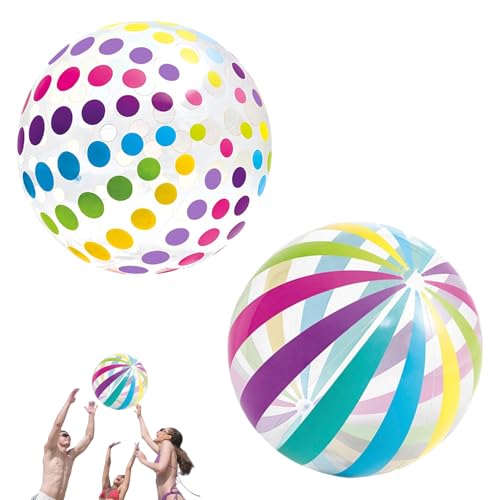 2 Stück Wasserball Aufblasbar Groß,Wasserball Kinder,Strandball Aufblasbar Ball für Sommeraktivitäten Freien Wasserspiele,Wasserball Groß,Beach Ball,Schwimmball,Wasserbälle,40cm RegenbogenStrandBälle 2 Stück Wasserball Aufblasbar Groß,Wasserball Kinder,Strandball Aufblasbar Ball für Sommeraktivitäten Freien Wasserspiele,Wasserball Groß,Beach Ball,Schwimmball,Wasserbälle,40cm RegenbogenStrandBälle von MniimaLuxe