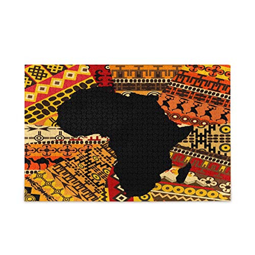 Mnsruu 1000 Teile Puzzle Afrika Karte Puzzles für Erwachsene Kinder Familie von Mnsruu