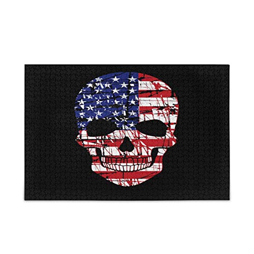 Mnsruu Aquarell Schädel Amerikanische Flagge Puzzle Freizeit Kreative Spiele 500 Teile für Erwachsene Kinder Geschenk Mnsruu Aquarell Schädel Amerikanische Flagge Puzzle Freizeit Kreative Spiele 500 Teile für Erwachsene Kinder Geschenk von Mnsruu