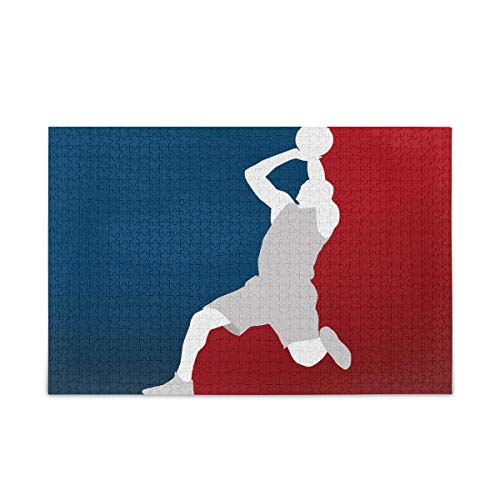Mnsruu Basketball Spieler Ball Sport Puzzle Freizeit Kreative Spiele 1000 Teile für Erwachsene Kinder Geschenk von Mnsruu