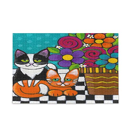 Mnsruu Blüte Blume Katze Kätzchen Puzzle Freizeit Kreative Spiele 1000 Teile für Erwachsene Kinder Geschenk Mnsruu Blüte Blume Katze Kätzchen Puzzle Freizeit Kreative Spiele 1000 Teile für Erwachsene Kinder Geschenk von Mnsruu