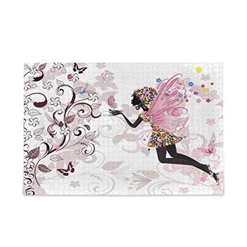 Mnsruu Blume Floral Mamask Frauen Mädchen Puzzle Freizeit Kreative Spiele 1000 Teile für Erwachsene Kinder Geschenk von Mnsruu