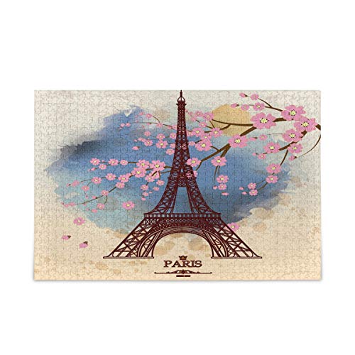 Mnsruu Eiffelturm Blüte Blume Paris Puzzle Freizeit Kreative Spiele 500 Teile für Erwachsene Kinder Geschenk Mnsruu Eiffelturm Blüte Blume Paris Puzzle Freizeit Kreative Spiele 500 Teile für Erwachsene Kinder Geschenk von Mnsruu