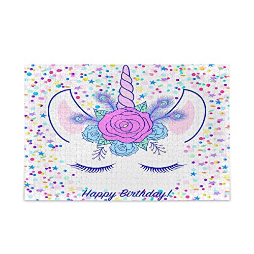 Mnsruu Einhorn Blumenkranz Blüte Puzzle Freizeit Kreative Spiele 1000 Teile für Erwachsene Kinder Geschenk Mnsruu Einhorn Blumenkranz Blüte Puzzle Freizeit Kreative Spiele 1000 Teile für Erwachsene Kinder Geschenk von Mnsruu