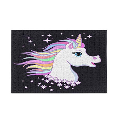 Mnsruu Einhorn Kopf Starry Star Puzzle Freizeit Kreative Spiele 1000 Teile für Erwachsene Kinder Geschenk Mnsruu Einhorn Kopf Starry Star Puzzle Freizeit Kreative Spiele 1000 Teile für Erwachsene Kinder Geschenk von Mnsruu