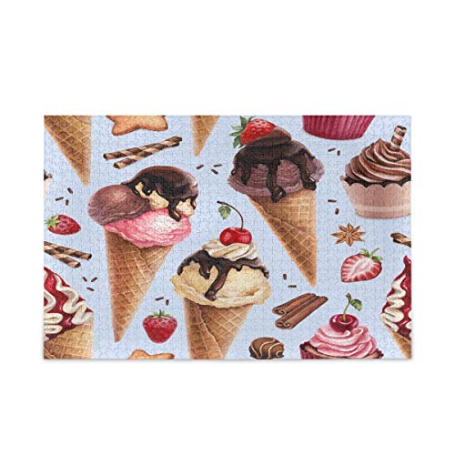 Mnsruu Eis Erdbeere Kirsche Obst Sommer Puzzle Freizeit Kreative Spiele 500 Teile für Erwachsene Kinder Geschenk Mnsruu Eis Erdbeere Kirsche Obst Sommer Puzzle Freizeit Kreative Spiele 500 Teile für Erwachsene Kinder Geschenk von Mnsruu