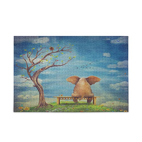 Mnsruu Elefantenbank Wolke Tier Puzzle Freizeit Kreative Spiele 500 Teile für Erwachsene Kinder Geschenk Mnsruu Elefantenbank Wolke Tier Puzzle Freizeit Kreative Spiele 500 Teile für Erwachsene Kinder Geschenk von Mnsruu