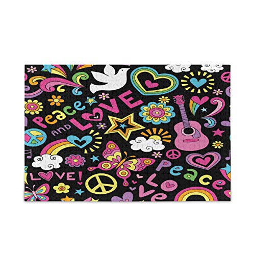 Mnsruu Friedenszeichen Liebe Gitarre Musik Blume Wolke Puzzle Freizeit Kreative Spiele 1000 Teile für Erwachsene Kinder Geschenk Mnsruu Friedenszeichen Liebe Gitarre Musik Blume Wolke Puzzle Freizeit Kreative Spiele 1000 Teile für Erwachsene Kinder Geschenk von Mnsruu