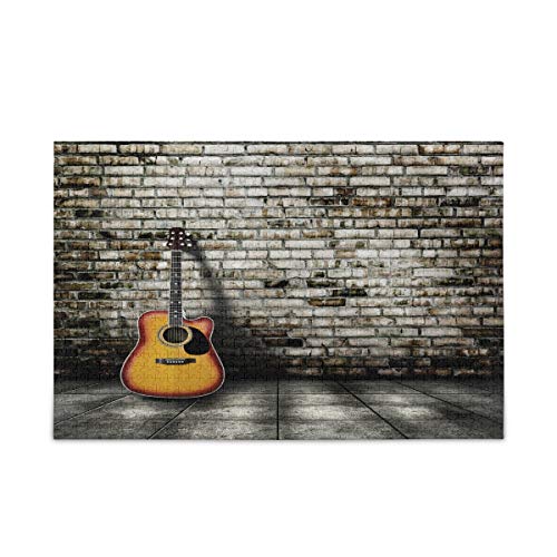 Mnsruu Gitarre Musik Brick Wall Vintage Puzzle Freizeit Kreative Spiele 1000 Teile für Erwachsene Kinder Geschenk Mnsruu Gitarre Musik Brick Wall Vintage Puzzle Freizeit Kreative Spiele 1000 Teile für Erwachsene Kinder Geschenk von Mnsruu